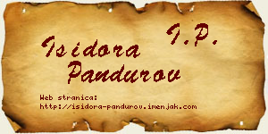 Isidora Pandurov vizit kartica